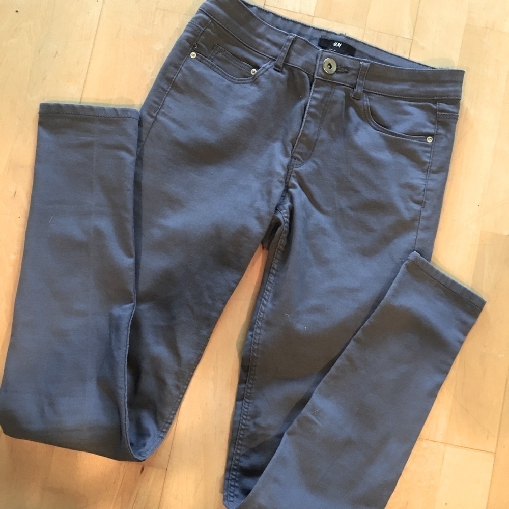 H&M Skinny Pant Charcoal Gray, Stretch, Size 4